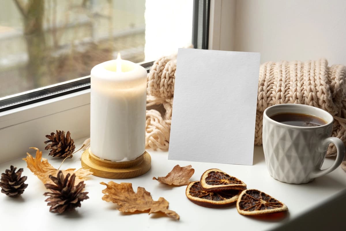 Kuzgi natyurmort maketi | Autumn still life mockup