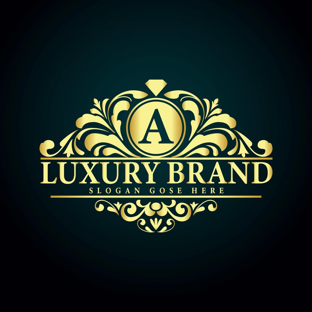 Hashamatli brend dizayni hashamatli xat kontseptsiyasi sizning qirollik brendingiz | Luxury brand design luxury letter concept your royal brand