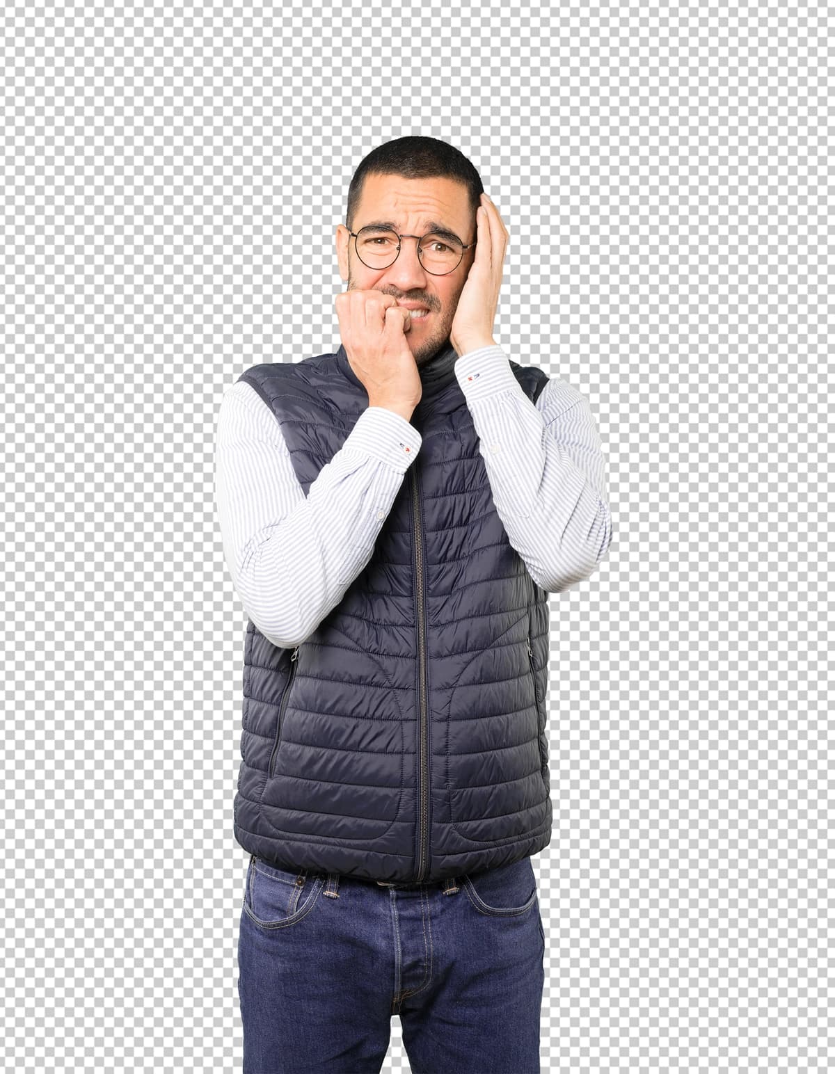 Jinni yigit asabiy ishora qilmoqda | Crazy young man making nervous gesture