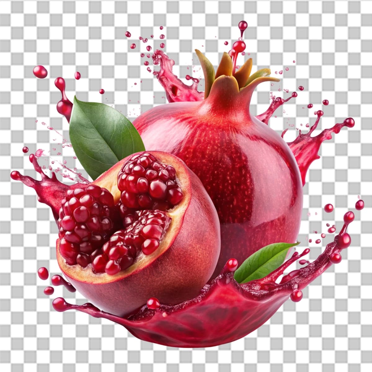 Anor sharbati sachrashi izolyatsiya qilingan oq fon | Pomegranate juice splash isolated white background