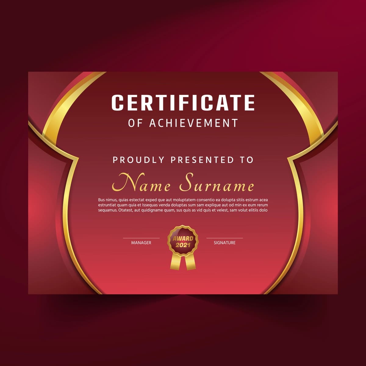 Smart abstrakt premium sertifikat yutug'i | Smart abstract premium certificate achievement