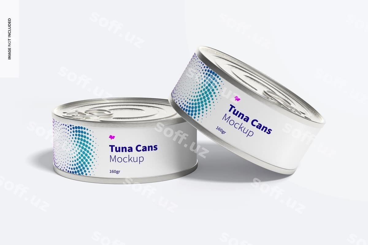 160gr tuna bankasi modeli | 160gr tuna cans mockup