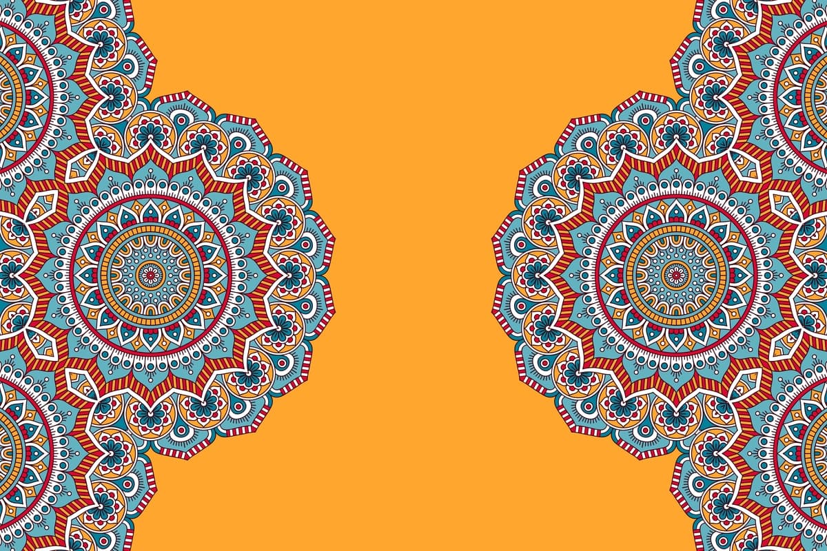 Hashamatli bezakli mandala dizayni fonida oltin rang vektori | Luxury ornamental mandala design background gold color vector