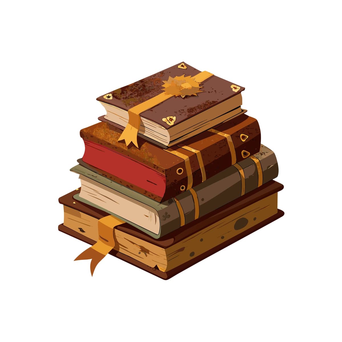 Ustiga oltin barg solingan kitoblarni to'plang | Stack books with gold leaf top it