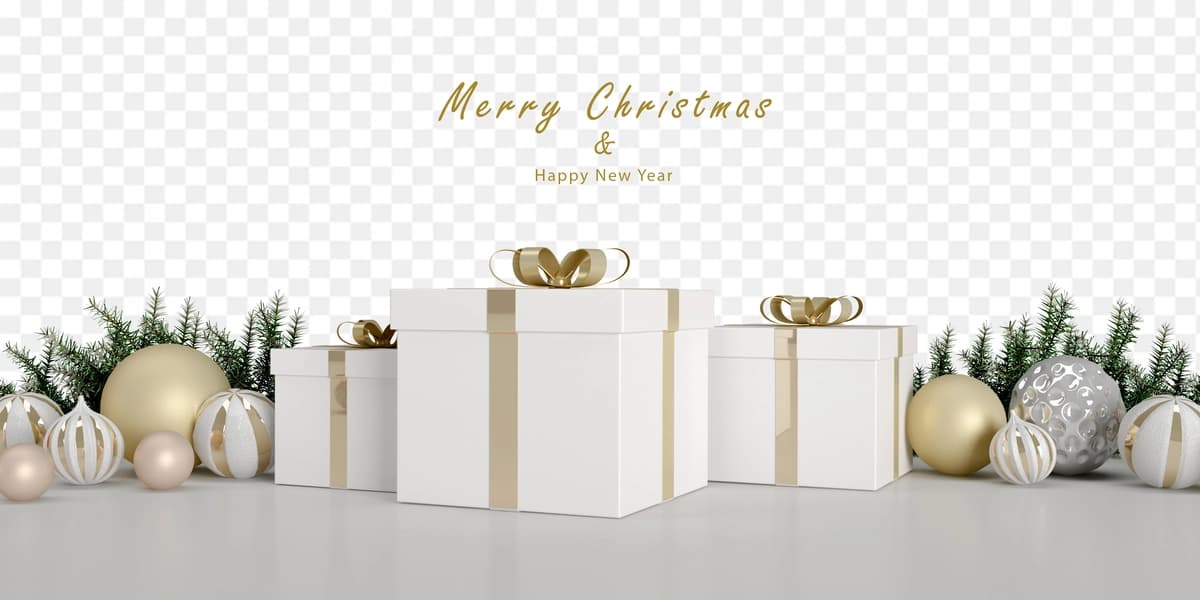 Rojdestvo sovg'alari qutisi izolyatsiya qilingan | Christmas gifts box isolated