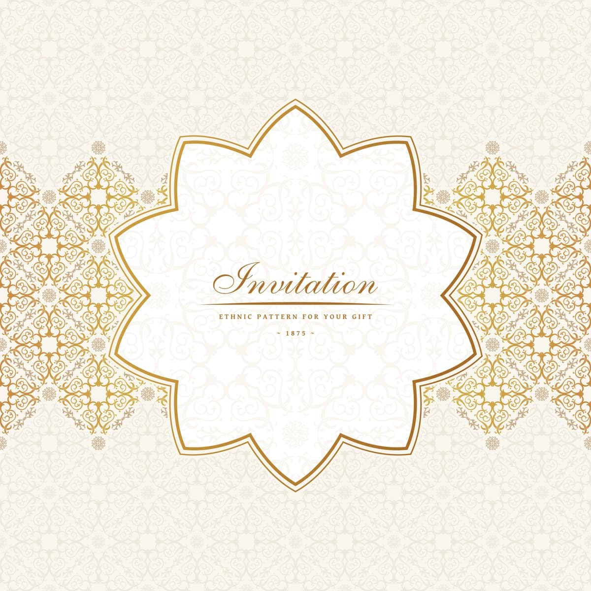 Banner taklifnomasi vintage etnik dizayn | Banner invitation vintage ethnic design