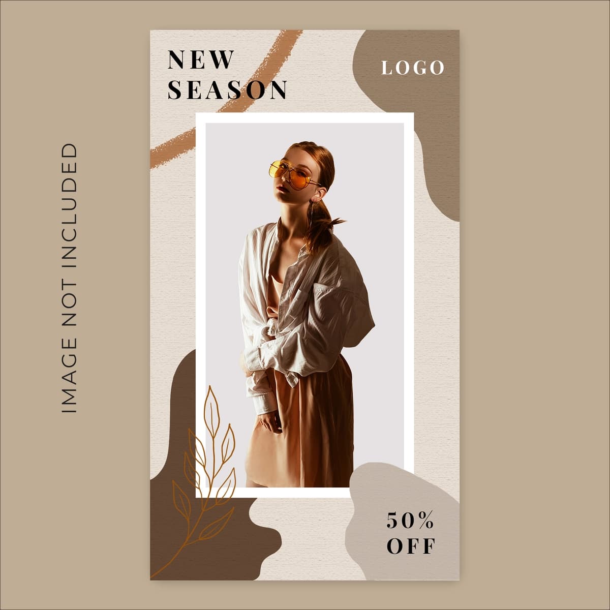 Yangi mavsum moda kolleksiyasi suyuq instagram hikoyalari banner shablonlari | New season fashion collection liquid instagram stories banner template