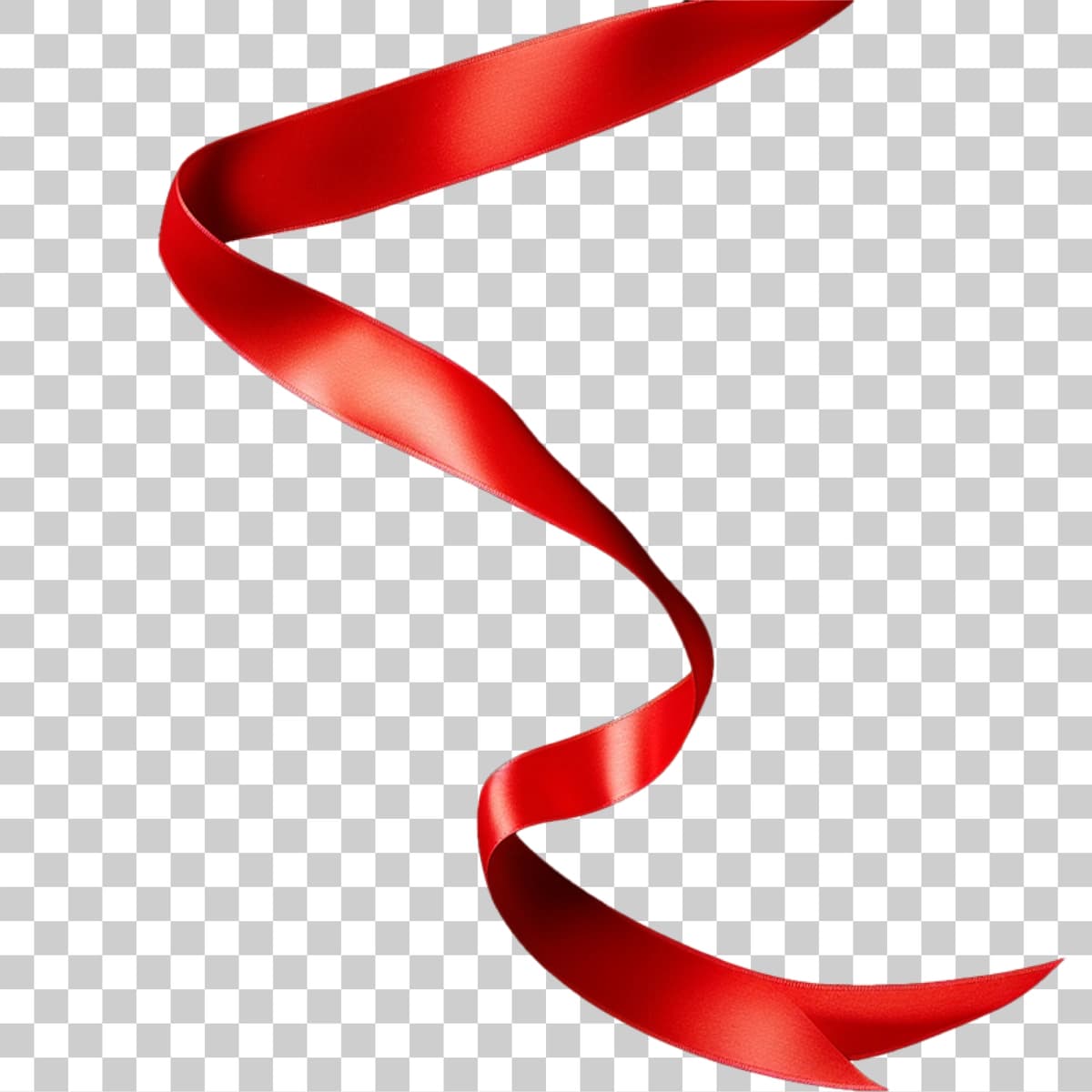 Qizil tasmali oqlangan aylana | Elegant red ribbon swirl