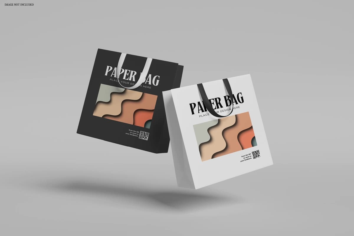 Qog'oz sumka maketi | Paper bag mockup