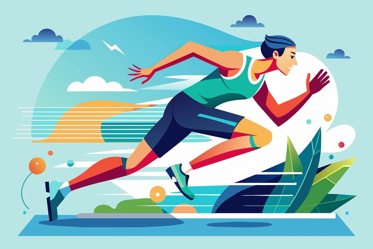 Vektorli sprint mashqlari kliparti | Vector sprints exercise clipart