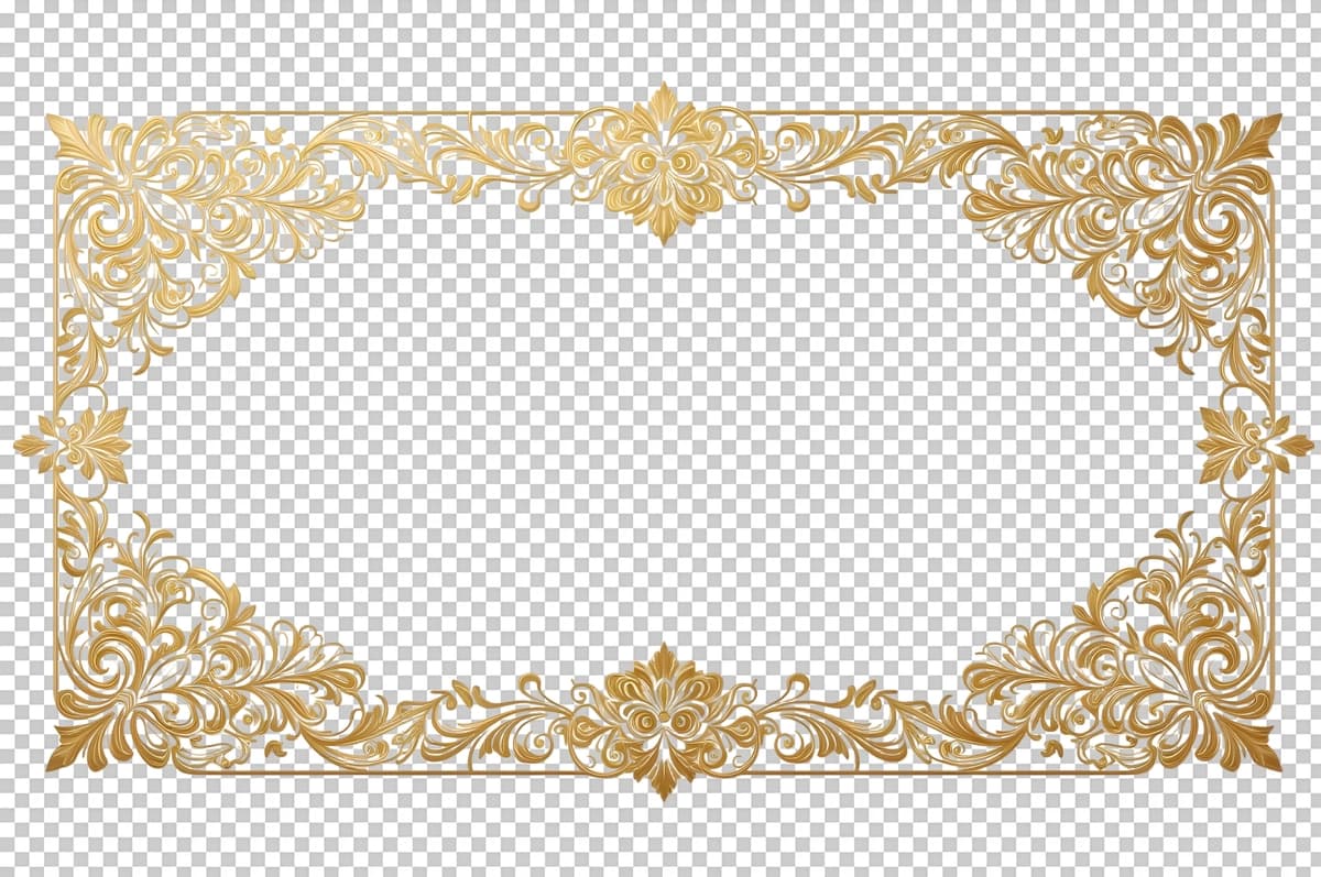 Tasvirlangan oltin ramka dizayni | Ornate gold frame design
