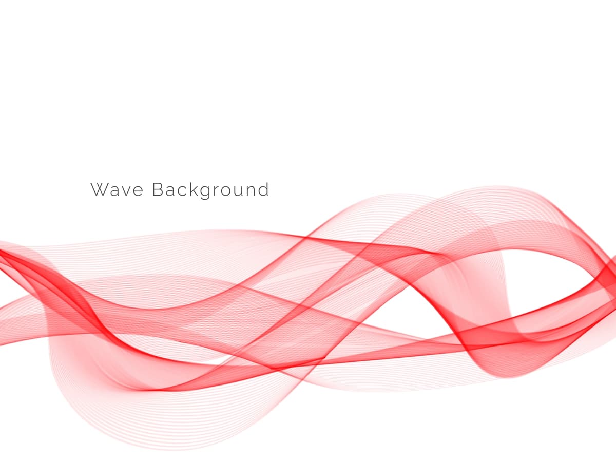 Zamonaviy qizil to'lqin dizayni fon vektori | Modern red wave design background vector