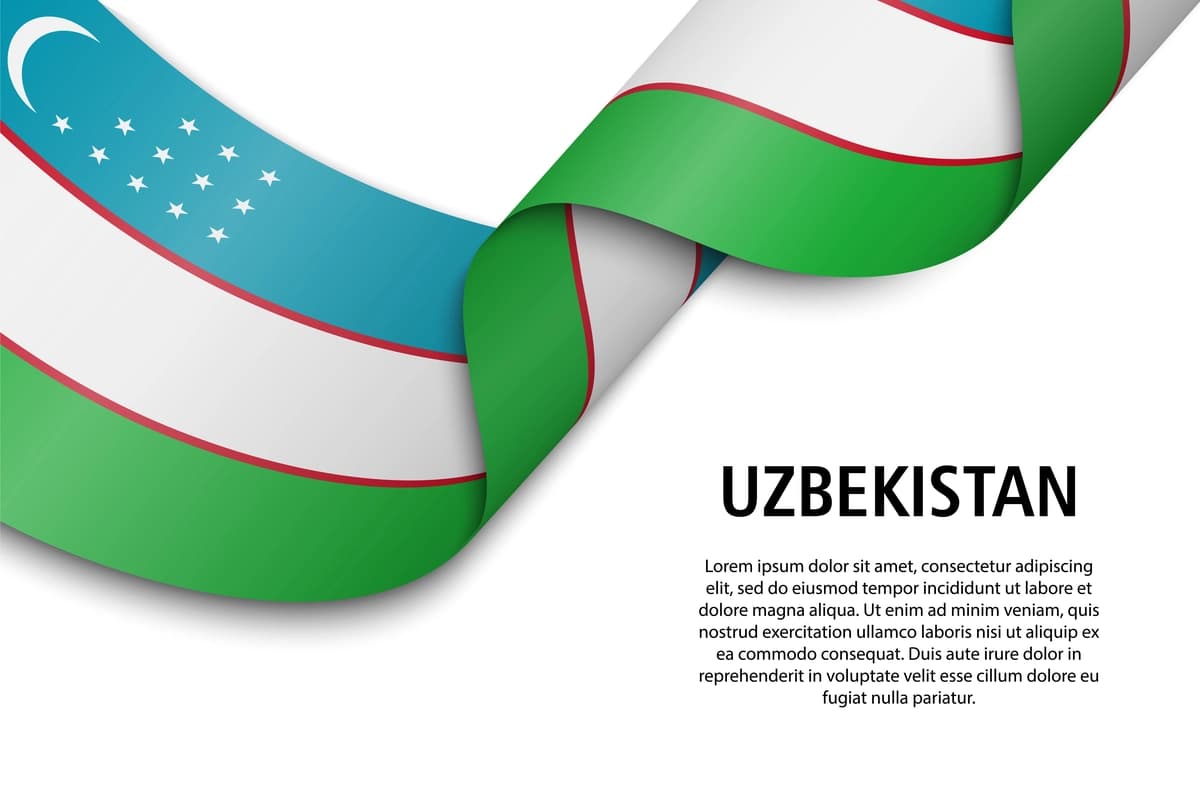 Bayroqli lentali bayroq | Waving ribbon banner with flag