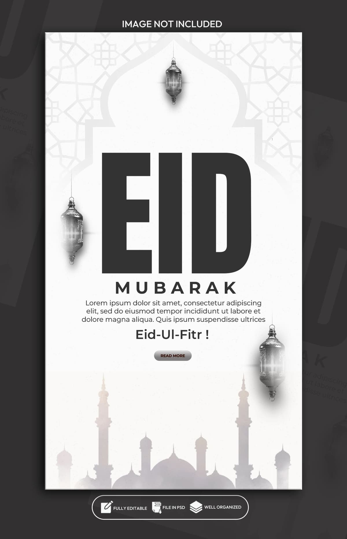 Hayit muborak hayit ul fitr facebook instagram hikoya shablon dizayni | Eid mubarak eid ul fitr facebook instagram story template design