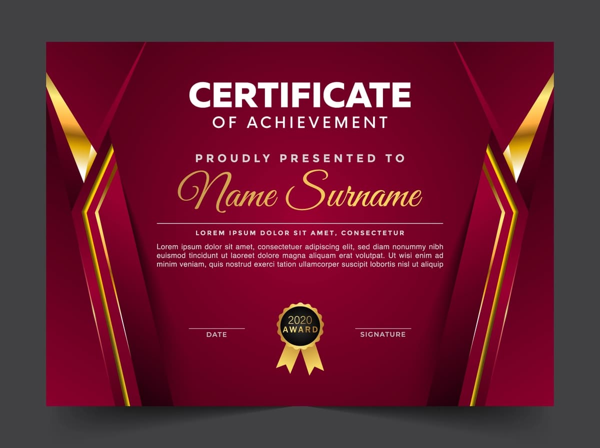Abstrakt premium sertifikat yutug'i | Abstract premium certificate achievement