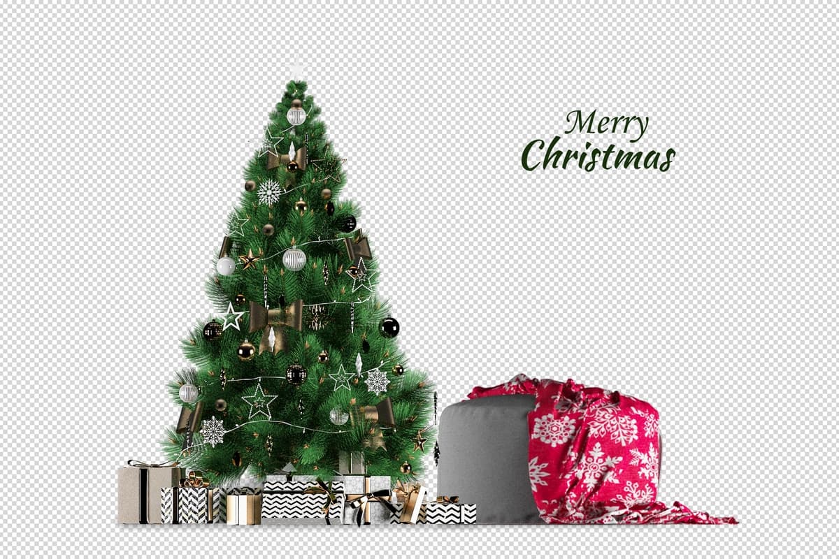 Rojdestvo daraxti kreslo 3d renderlangan | Christmas tree armchair 3d rendered