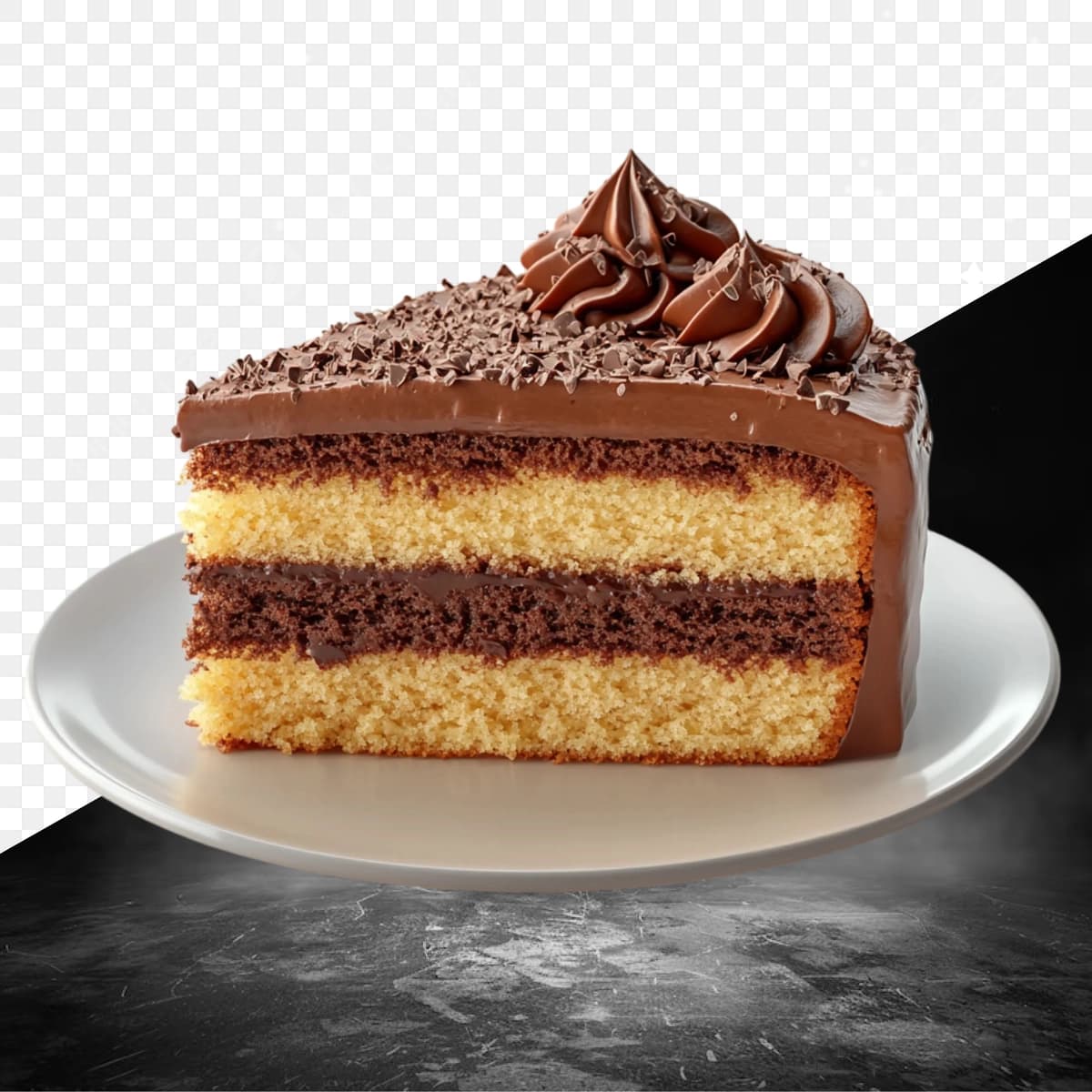 Pishiriqni kesib oling | Slice cake sits plate with picture piece cake it