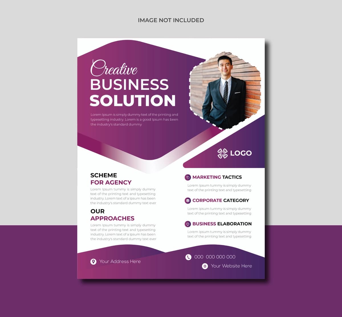 Zamonaviy korporativ biznes varaqasi shabloni afisha dizayni | Modern corporate business flyer template poster design
