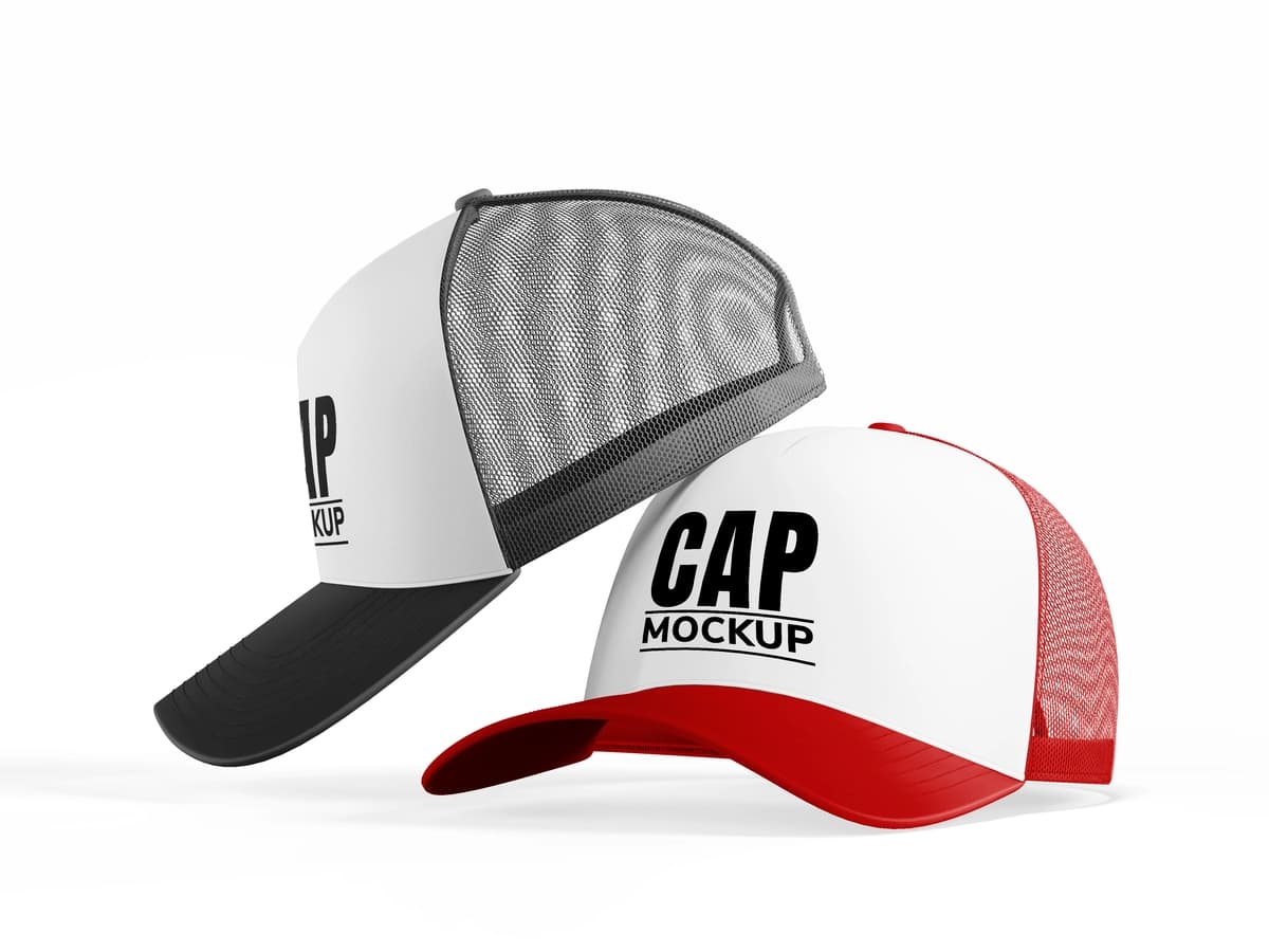 Yuk mashinasi qalpoqchasi maketi | Trucker cap mockup