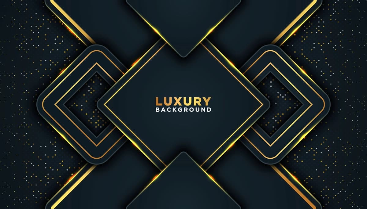 Qorong'u mavhum fon, bir-birining ustiga chiqadigan qatlamlar bilan hashamatli dizayn konsepsiyasi | Dark abstract background with overlap layers luxury design concept