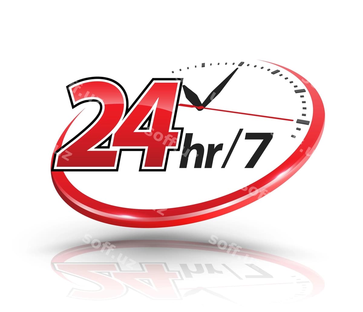 24 soatlik xizmatlar soat shkalasi bilan | 24hr services with clock scale