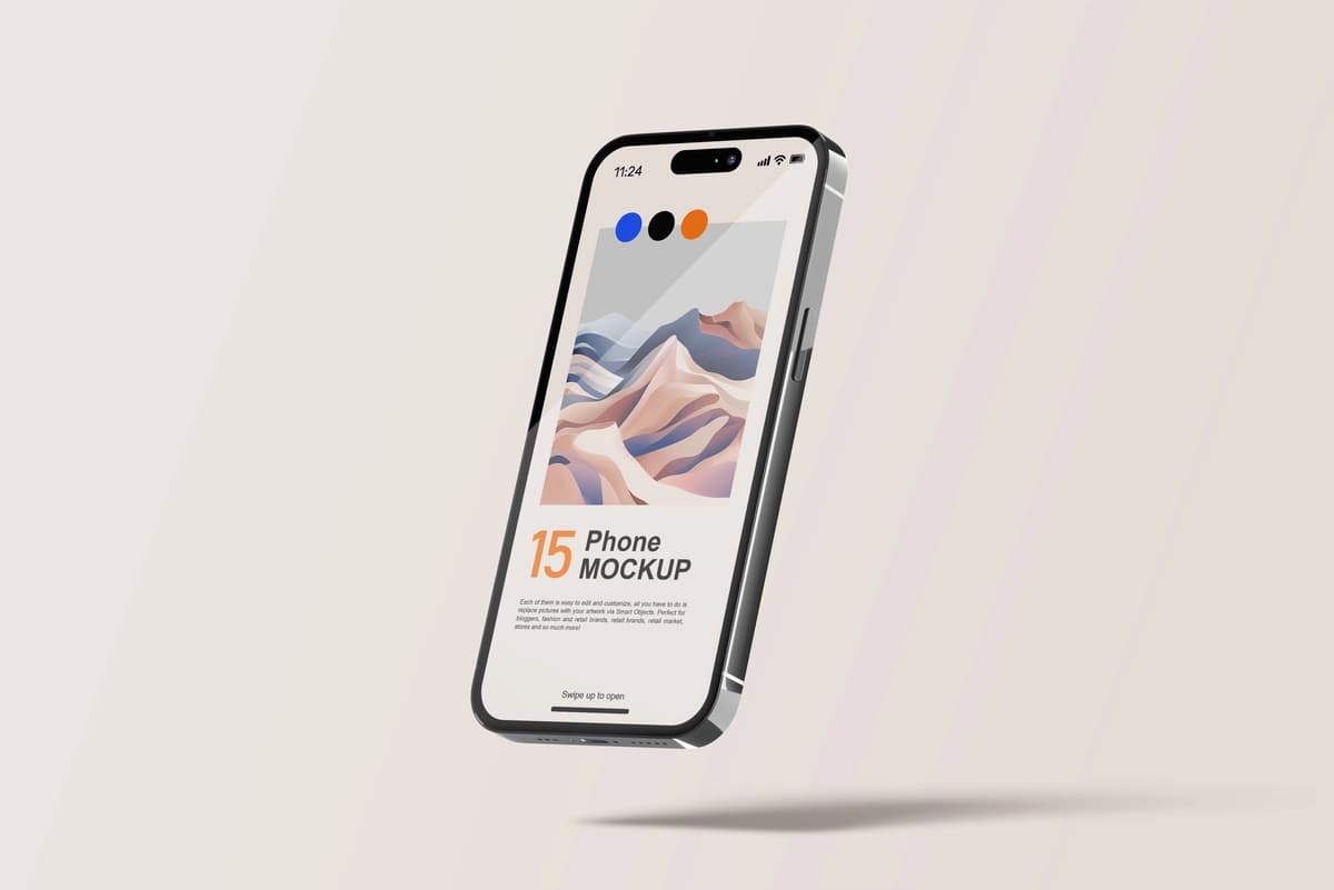 Toza fon bilan minimal telefon maketi | Minimal phone mockup with clean background