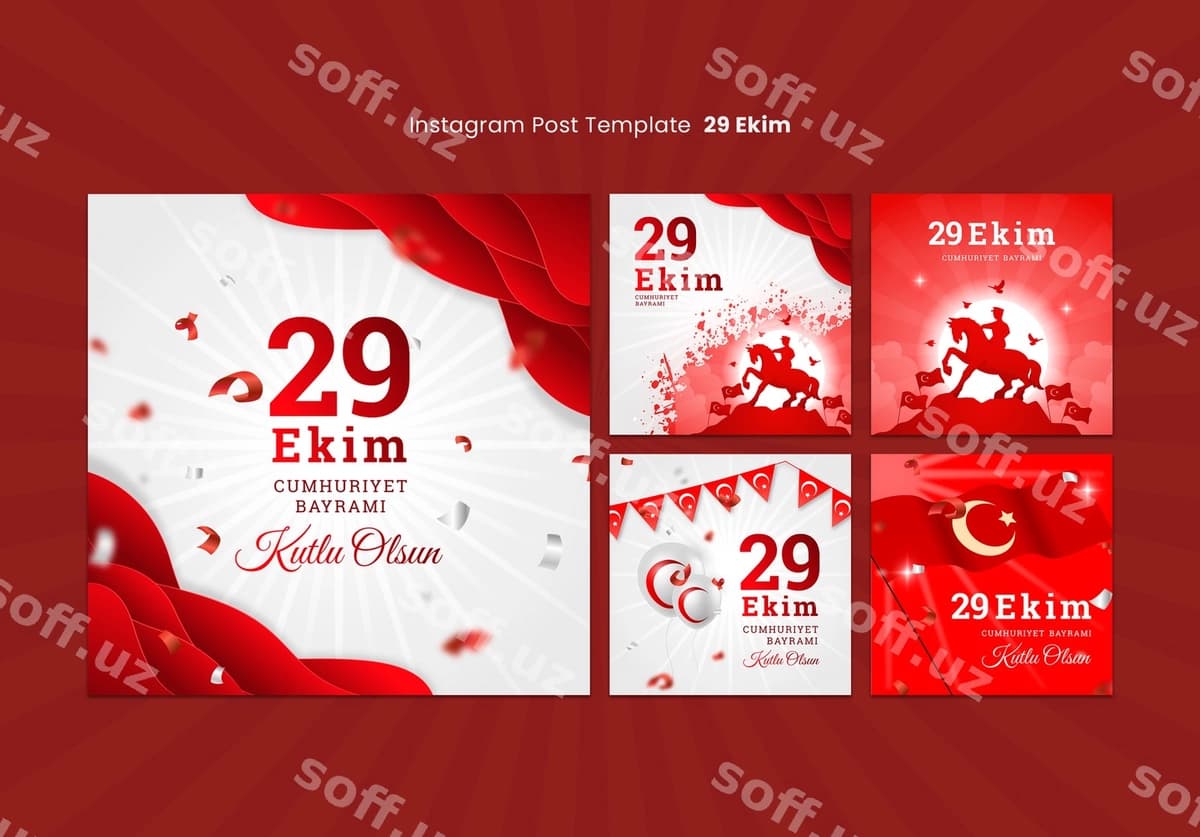 29 ekim bayrami shabloni | 29 ekim celebration template