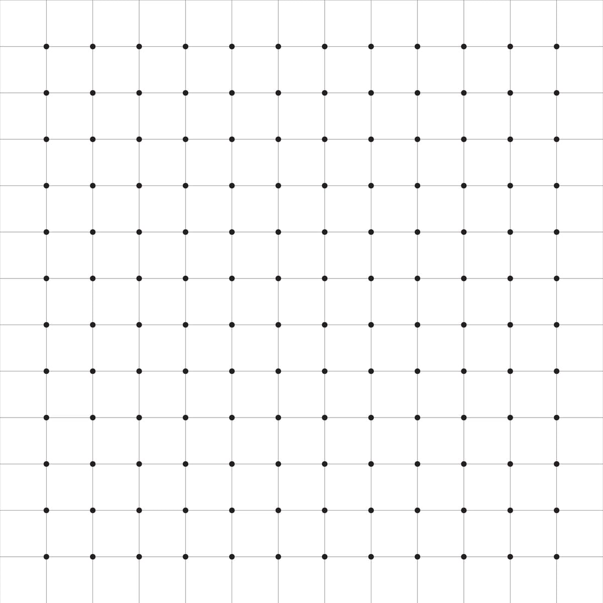 Yagona panjara qora nuqta oq kvadrat panjara | Uniform grid black dots white square lattice