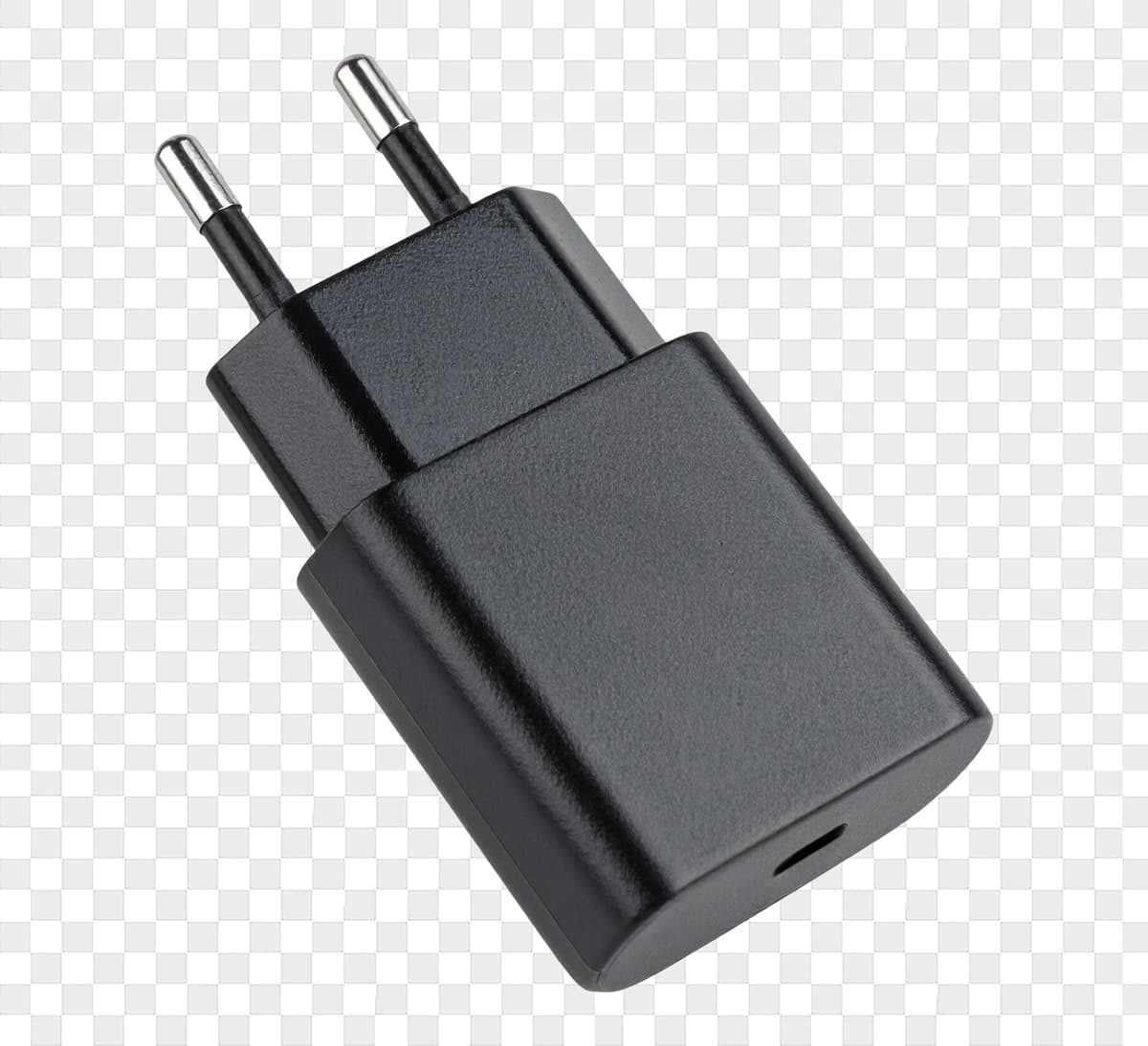 Qora yevropa devor zaryadlovchi adapteri | Black european wall charger adapter