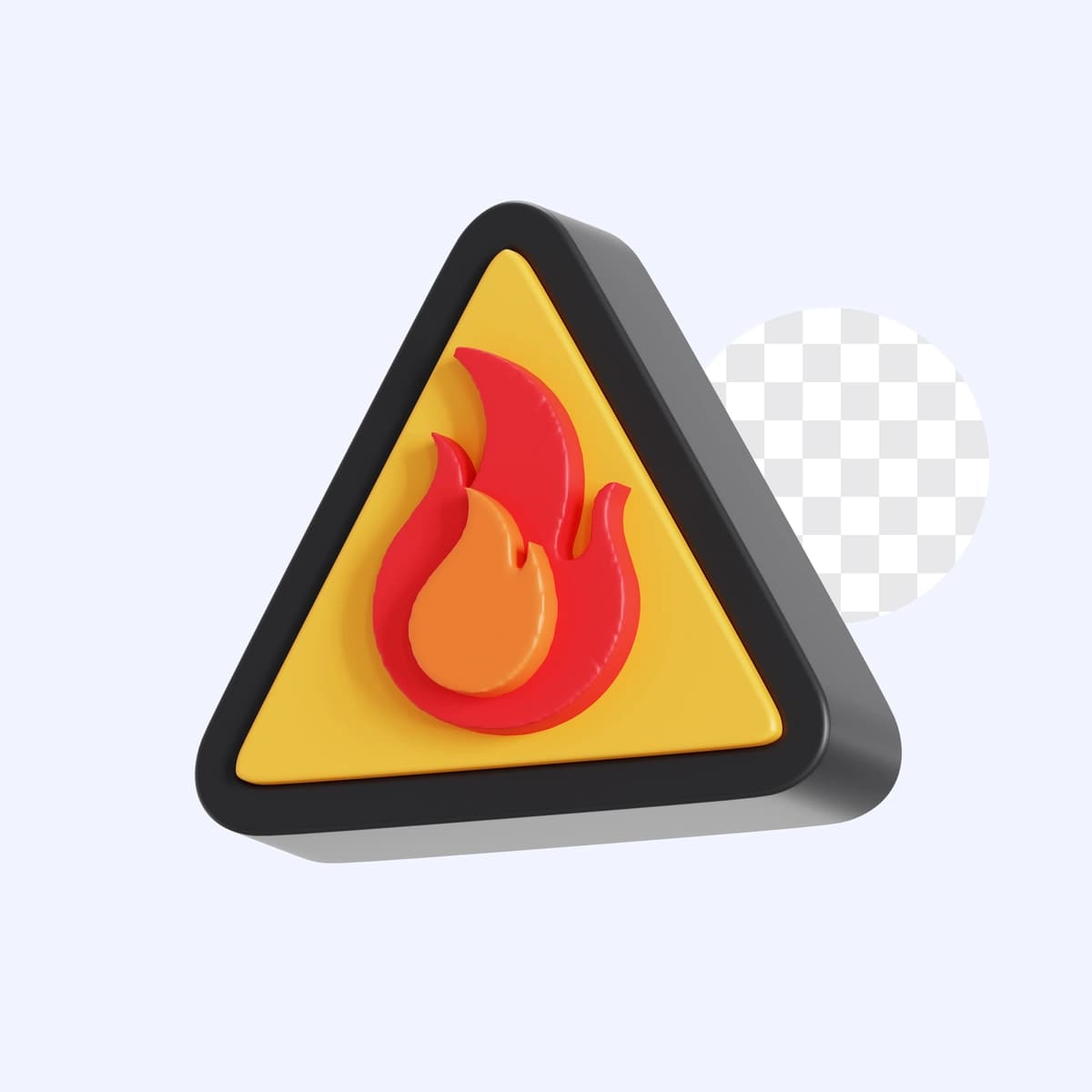 3D tasvir yong'in haqida ogohlantirish | 3d illustration fire warning