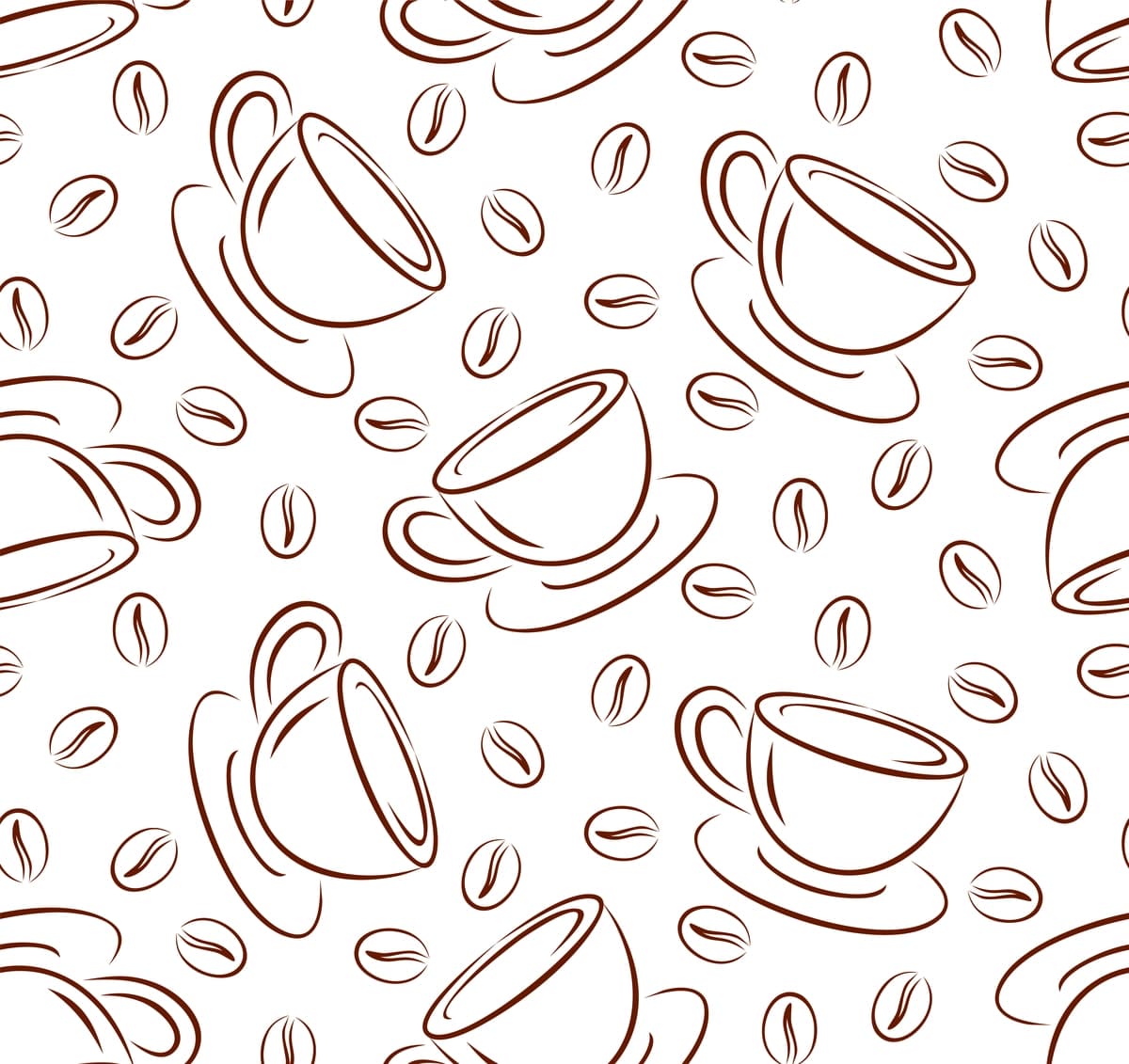 Kofe chashka bilan muammosiz fon | Seamless background with coffee cup