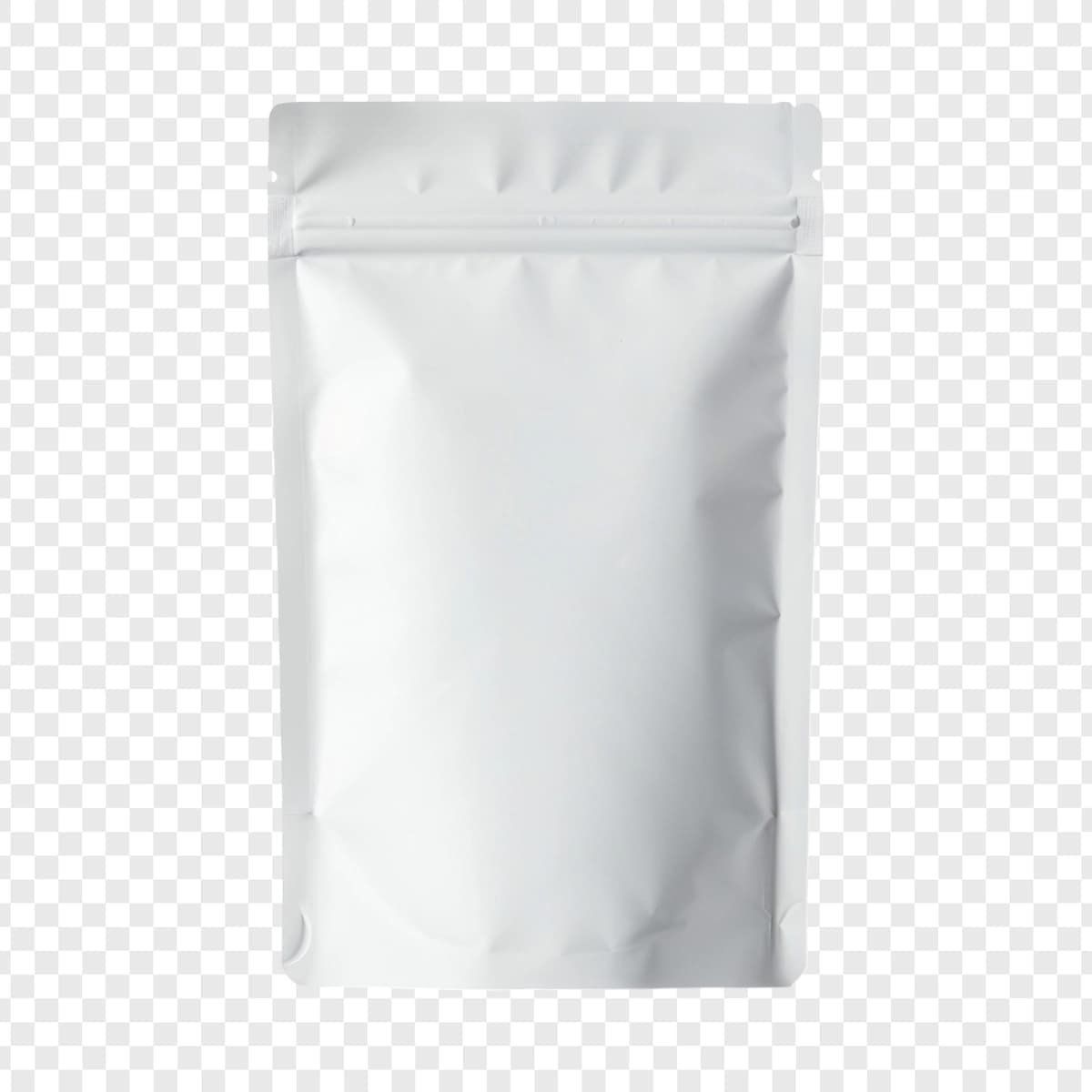 Fermuar maketi bilan bo'sh oq sumka | Blank white pouch with zipper mockup