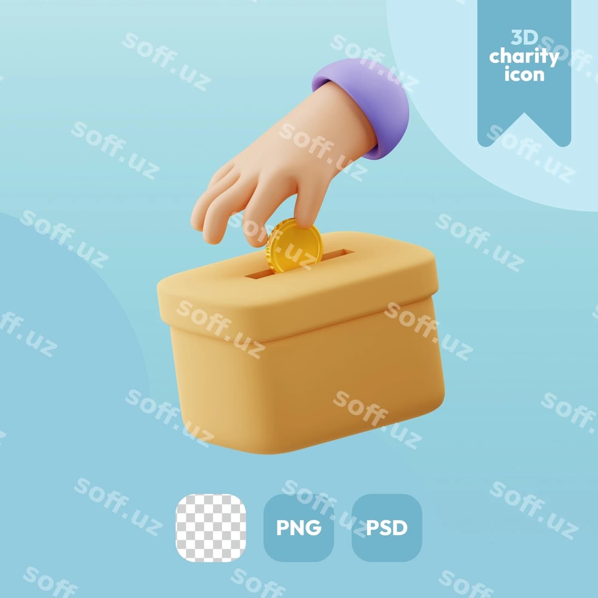 3d xayriya ikonasi xayriya berish | 3d charity icon give charity