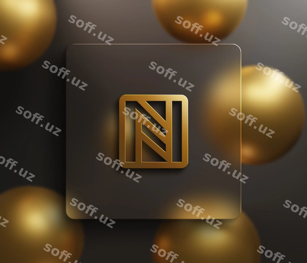 3d oltin logo namuna shabloni | 3d golden logo mockup template