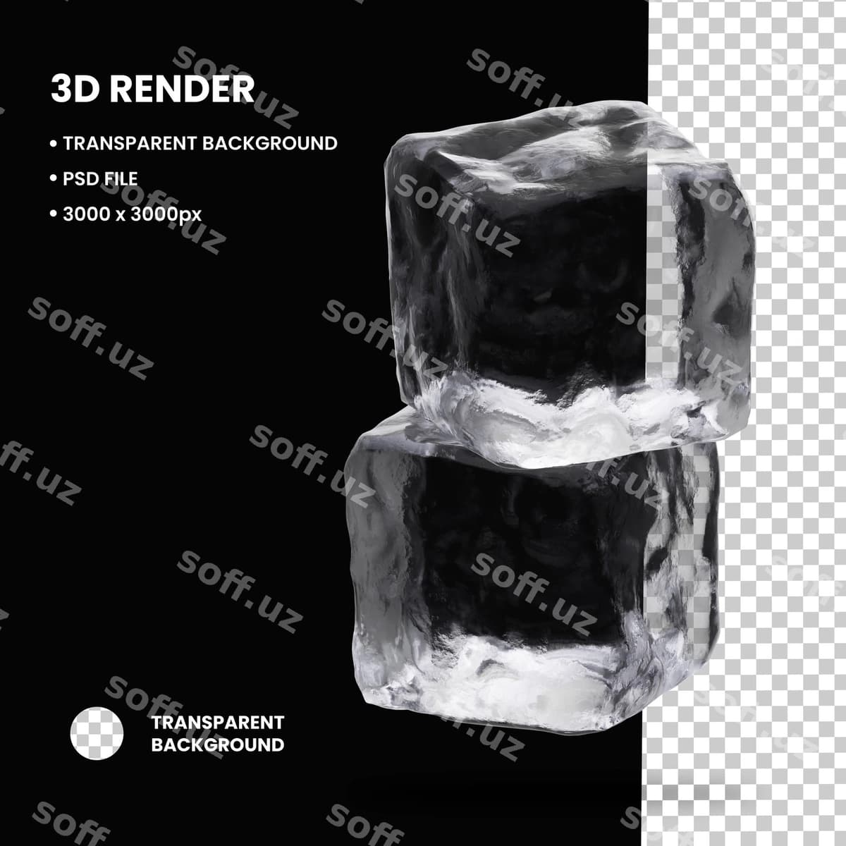 3d muz kubi | 3d ice cube