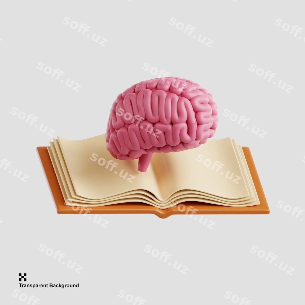 3D tasvir miya ochiq kitob | 3d illustration brain open book