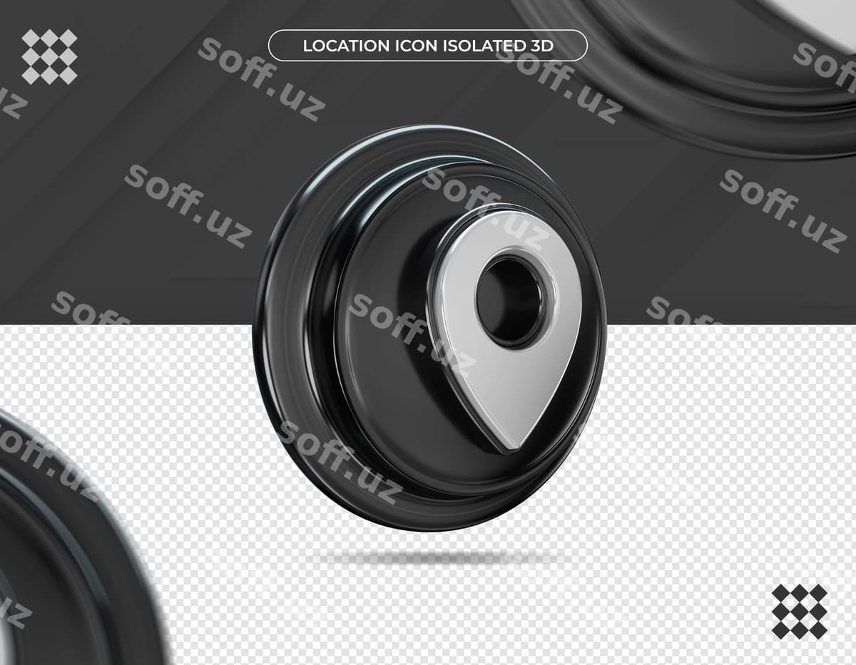 3d joy ikonasi ajraltirilgan | 3d location icon isolated