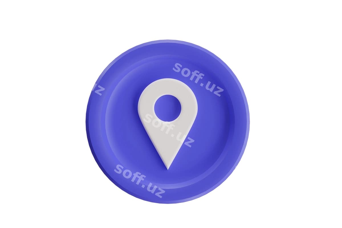 3 o'lchovli joylashuv pini ikonka binafsha | 3d location pin icon purple