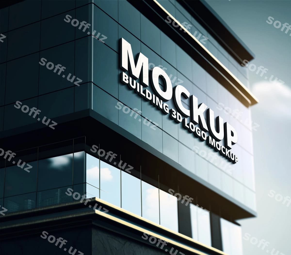 3D logotip mockup bino | 3d logo mockup building