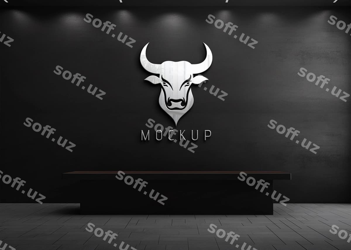 3D logo maketi psd shablon | 3d logo mockup psd template