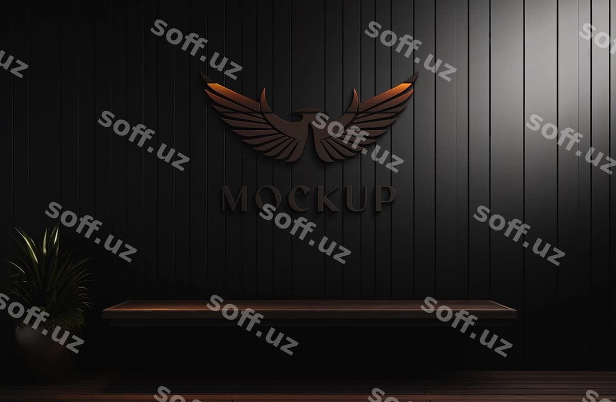 3D logo mockup shabloni | 3d logo mockup template
