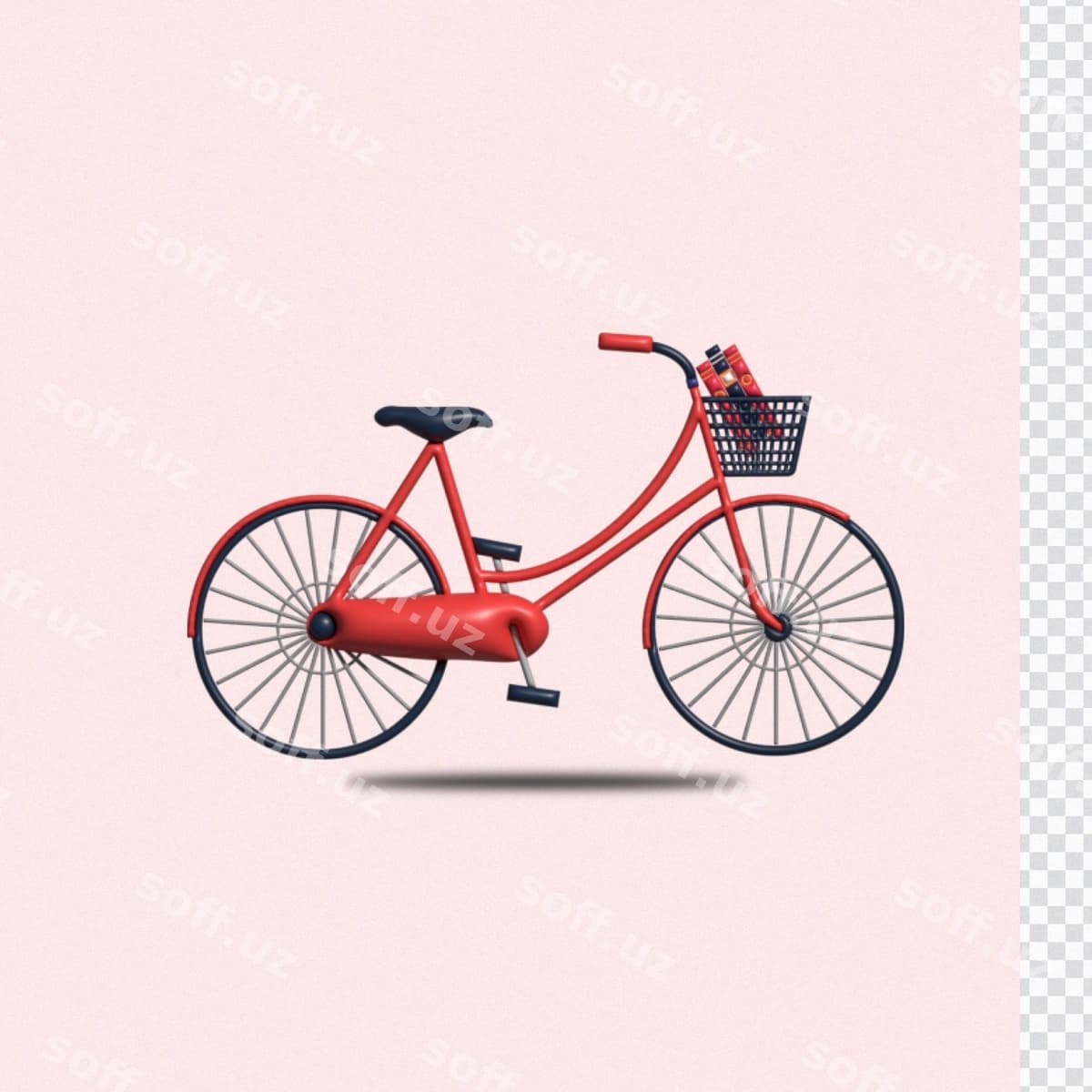3D qizil sikl | 3d red cycle