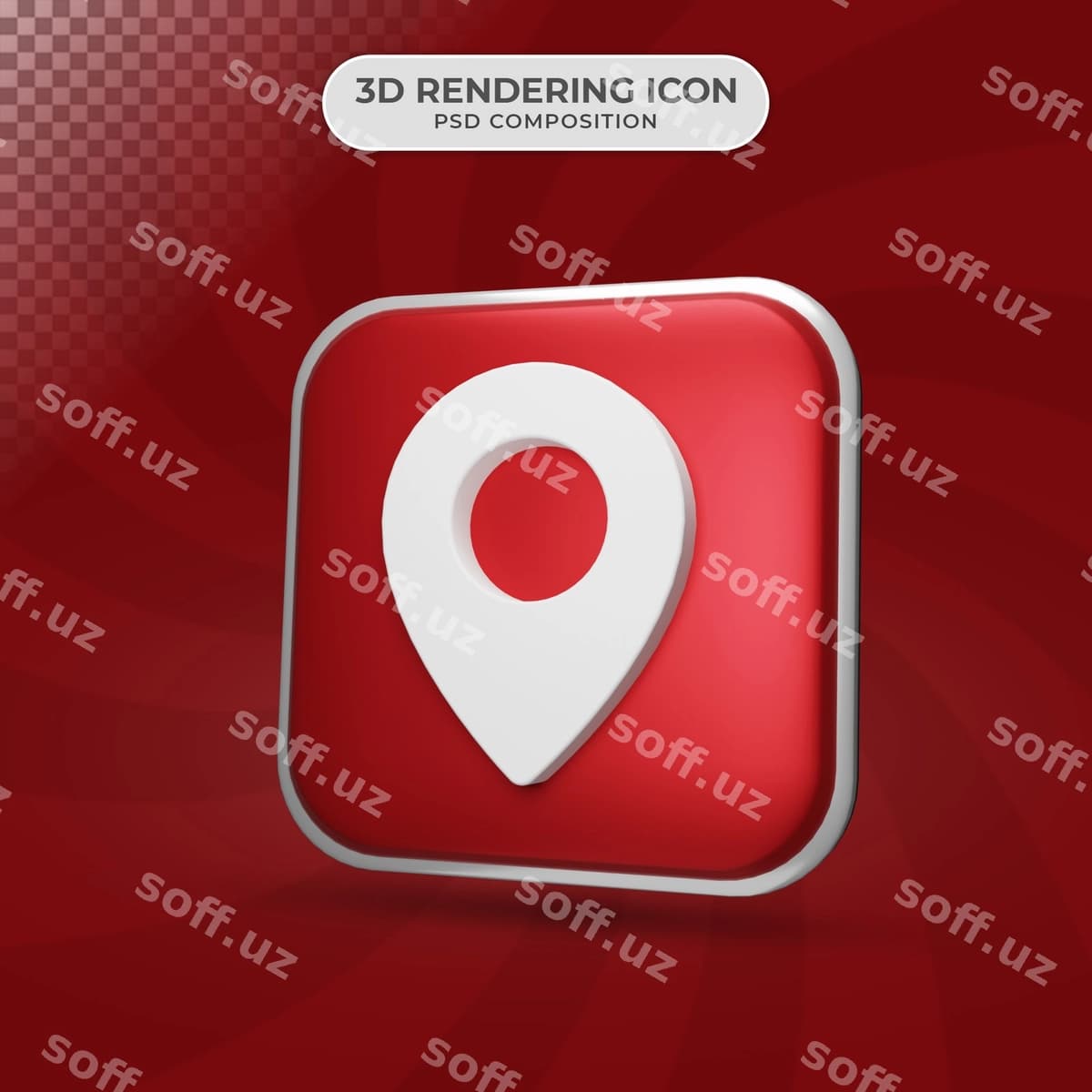 3D render joylashuvi belgisi dizayni | 3d render location icon design