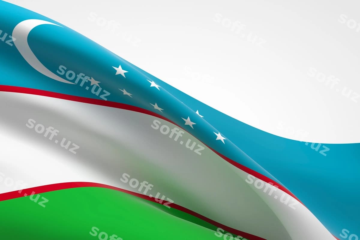 3d render O'zbek bayrog'i ko'tarilmoqda | 3d render uzbek flag waving