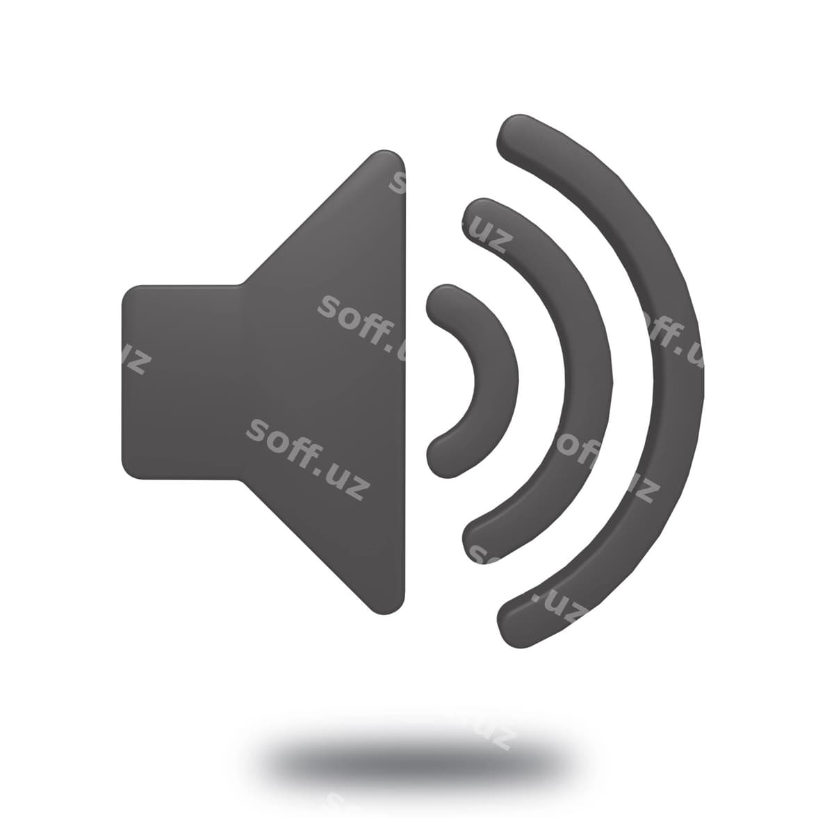 3D karnay belgisining dumaloq tugmasi | 3d speaker icon round button
