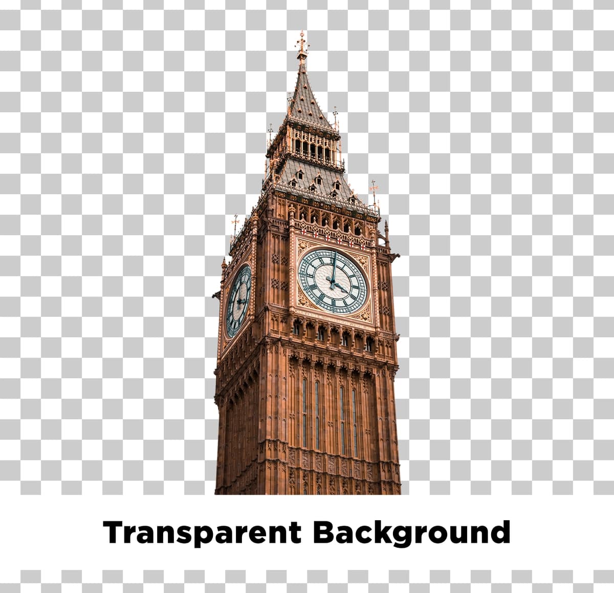 Shaffof fonli Big Ben soat minorasi | Big ben clock tower with transparent background