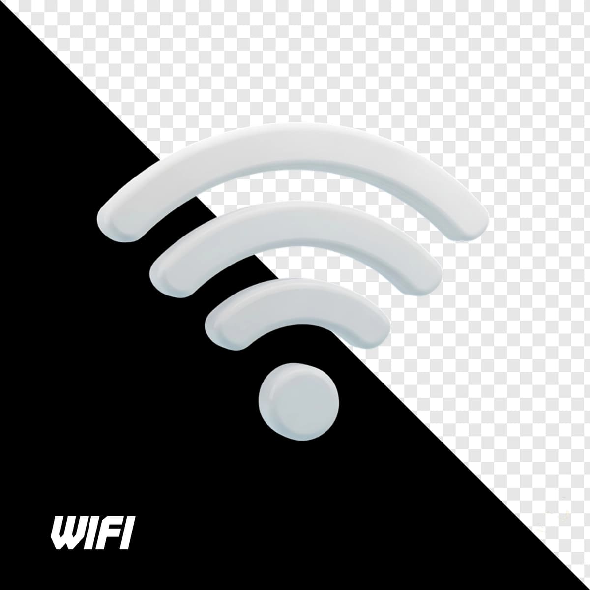 3D Wi-Fi tarmoq signali belgisi | 3d wifi network signal icon