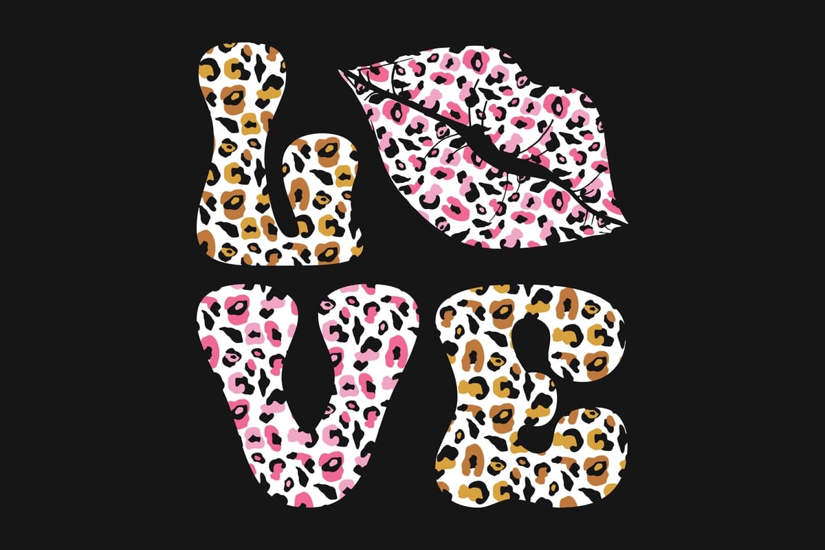 Sevishganlar kuni uchun leopard bosma futbolka | Valentine s day leopard print t shirt