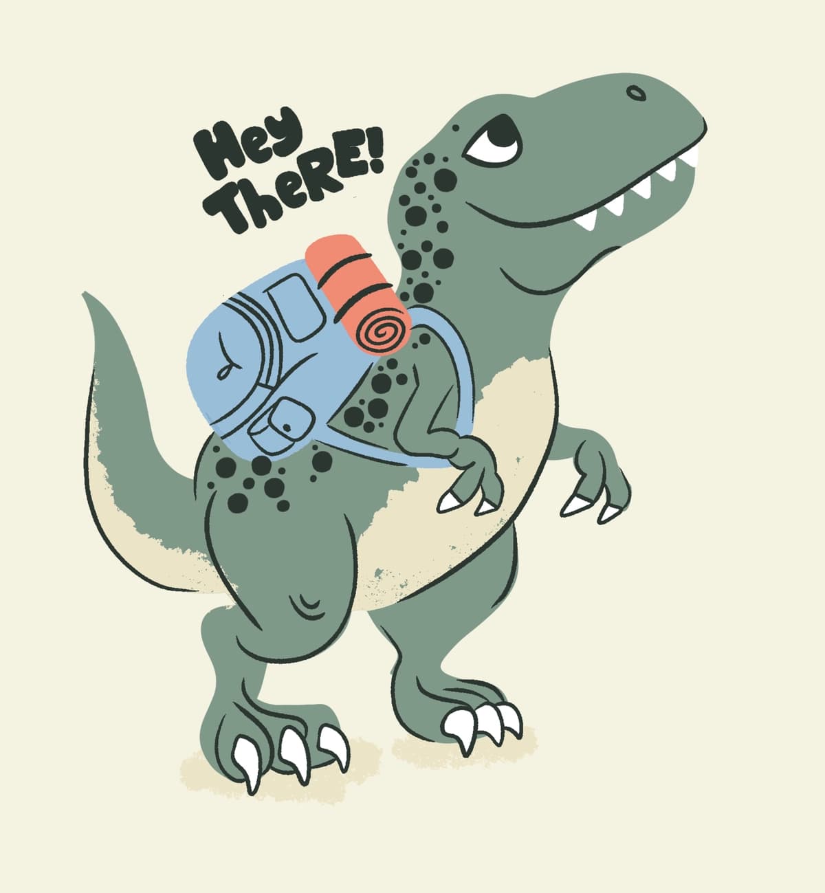 Sarguzashtli t-reks ryukzak bilan | Adventurous t rex with backpack
