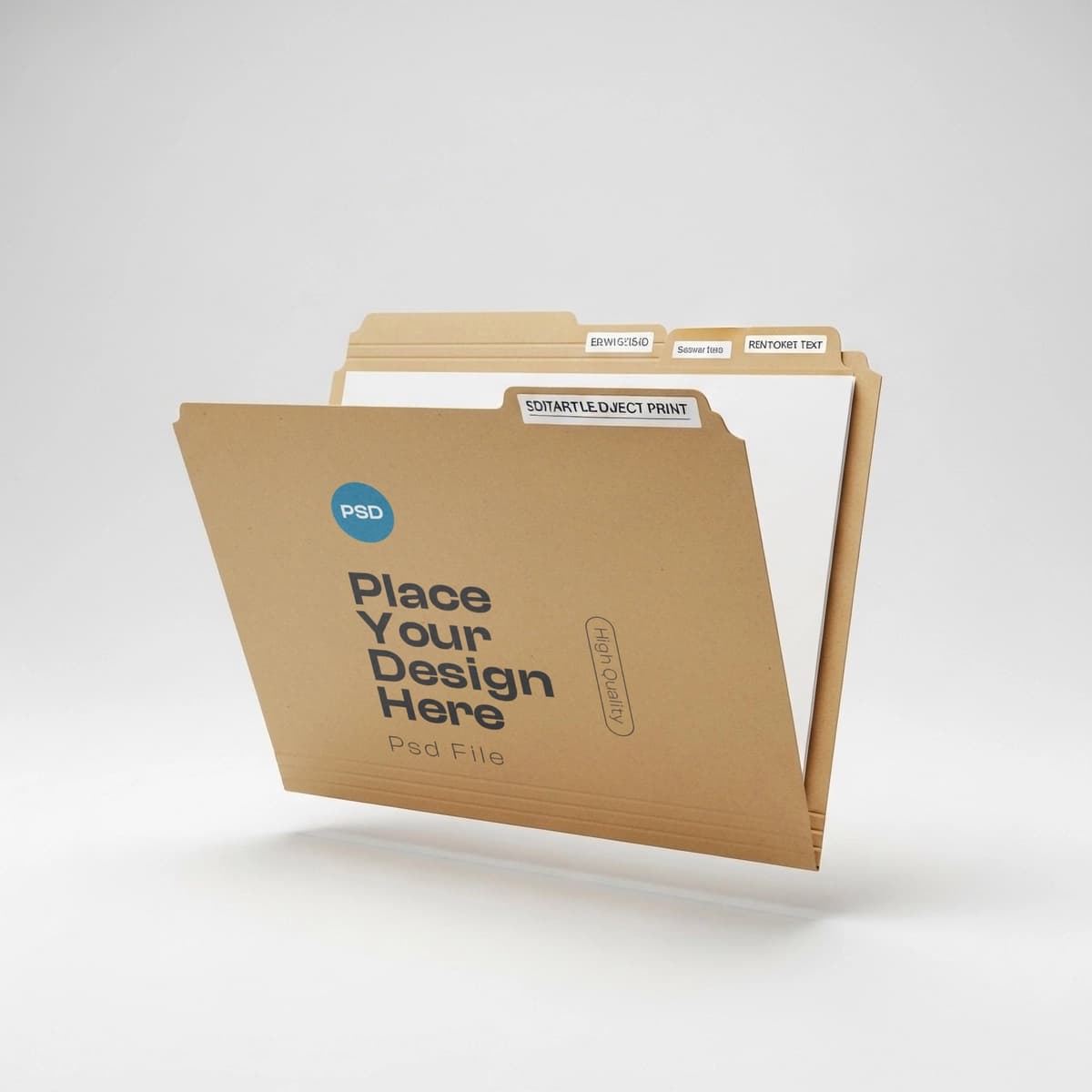 Jigarrang fayl papkasi maketi | Brown file folder mockup